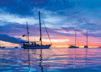 Cruising In the pacific ocean